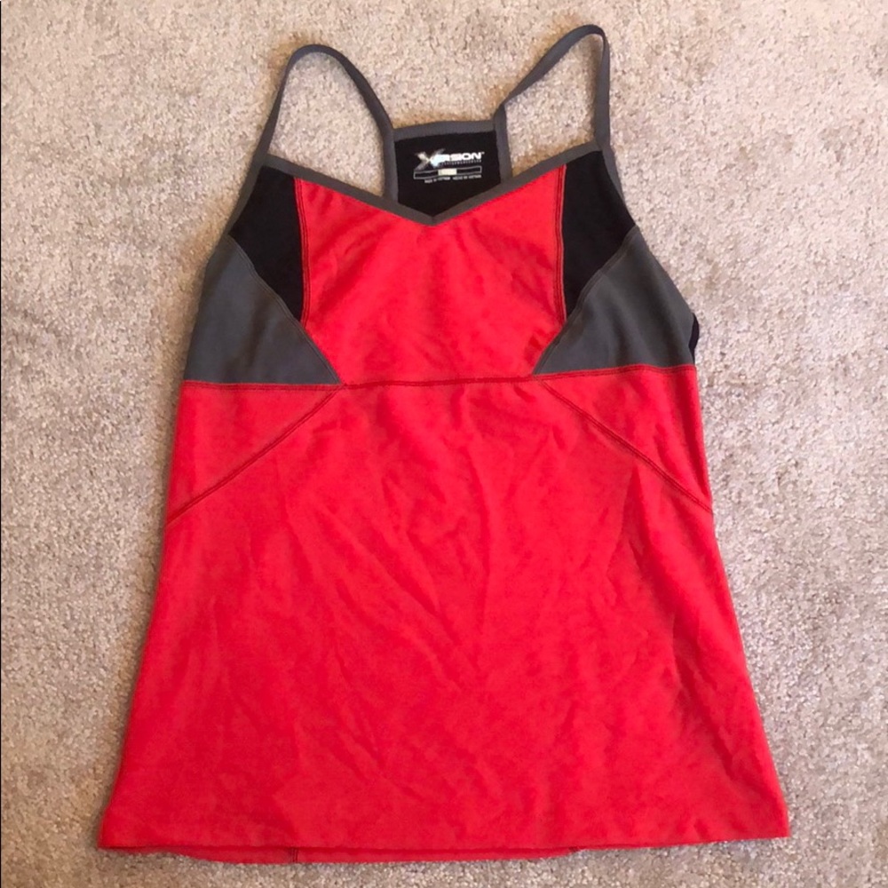 Xersion Red/Black workout tank